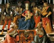 多梅尼科 基尔兰达约 : Madonna and Child Enthroned with Saints